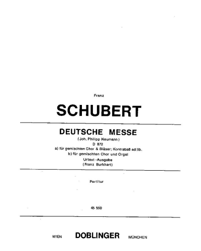 German Mass, D 872 — 舒伯特
