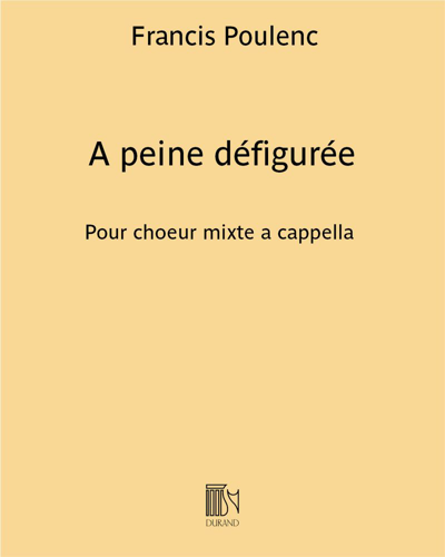 A Peine Défigurée (extrait n. 2 de "Sept Chansons") — 普朗克