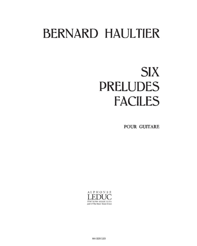 Six Preludes, op. 38 — Bernard Haultier
