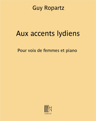 Aux accents lydiens (No. 1 from 'Oedipe à Colone') — 罗帕茨