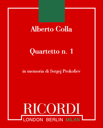 Quartet No. 1 — Alberto Colla