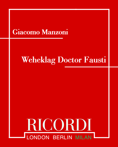 Weheklag Doctor Fausti (Interlude from 'Doctor Faustus') — 贾科莫·曼佐尼