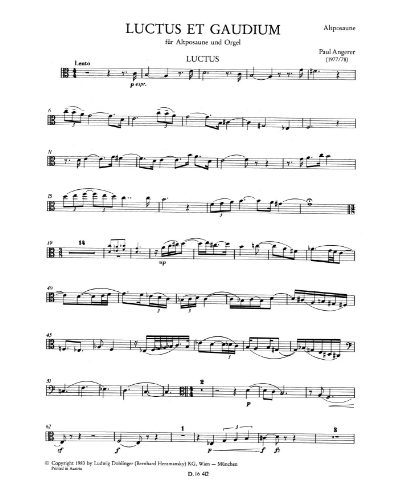 Luctus et Gaudium — Paul Angerer
