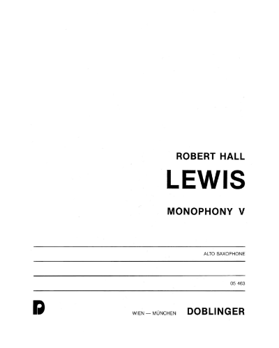 Monophony V — Robert Hall Lewis
