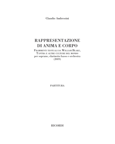 Portrayal of the Soul and the Body — Claudio Ambrosini
