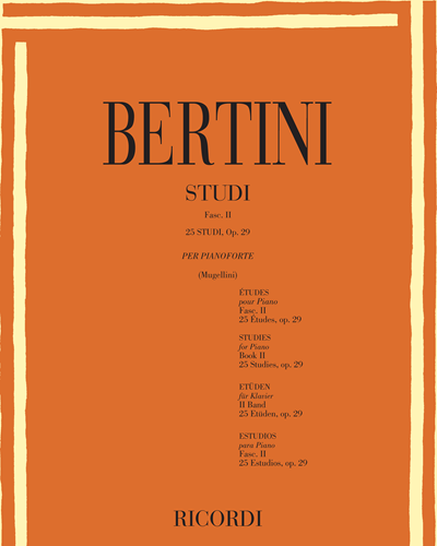 Twenty-five Etudes, op. 29, Book 2 — Enrico Bertini