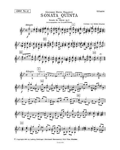 Sonata No. 5 in G minor, op. 3 — Giovanni Maria Ruggieri