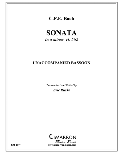 Sonata in A minor, H 562 — C.P.E.巴赫