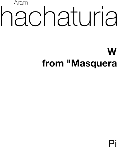 Waltz (from 'Masquerade') — 哈恰图良