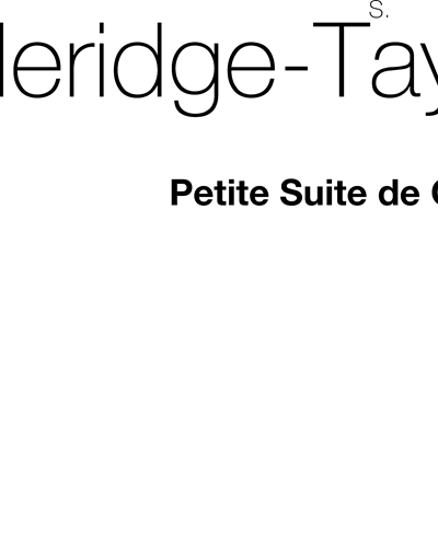 Petite Suite de Concert — 塞缪尔·柯勒律治-泰勒