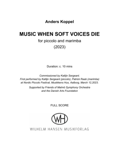 Music When Soft Voices Die — Anders Koppel