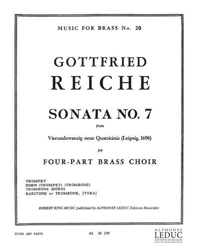Sonata No. 7 (from 'Vierundzwanzig neue Quatricinia') — Gottfried Reiche