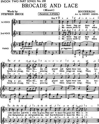 Brocade and Lace Minuet — Luigi Boccherini