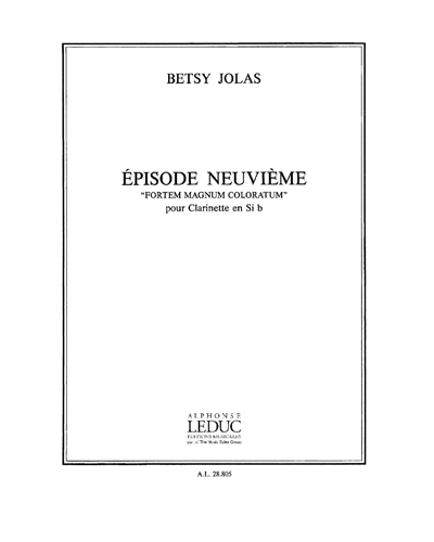 Épisode No. 9 ('Fortem Magnum Coloratum') — Betsy Jolas
