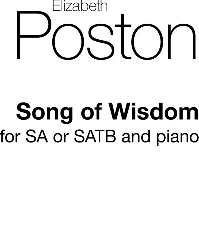 Song of Wisdom — Elizabeth Poston