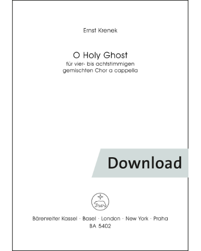 O Holy Ghost for Choir op. 186a — 克热内克