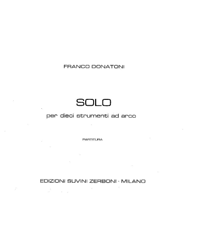 Solo — 弗兰科·多纳托尼