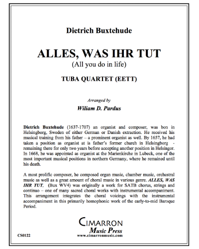 Alles, Was Ihr Tut, BuxWV 4 — 布克斯特胡德