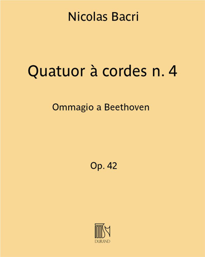 Quatuor à cordes n. 4 Op. 42 — 尼古拉·巴克里