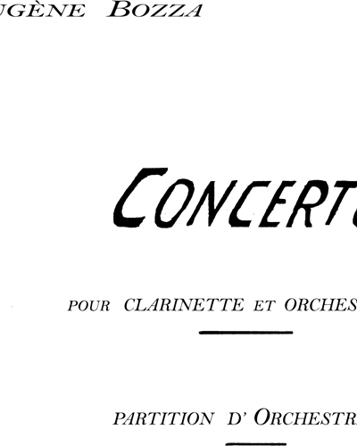Clarinet Concerto — 欧仁·博扎