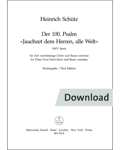 Jauchzet dem Herren, alle Welt SWV deest — 许茨