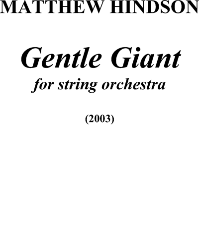 Gentle Giant — Matthew Hindson