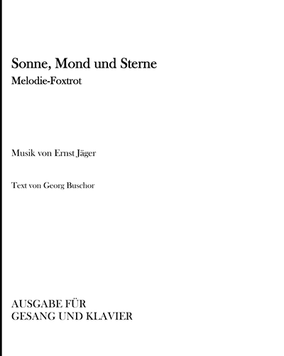 Sonne, Mond und Sterne — Ernst Jäger