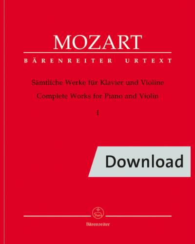 Complete Works for Violin and Piano, Volume I — 莫扎特