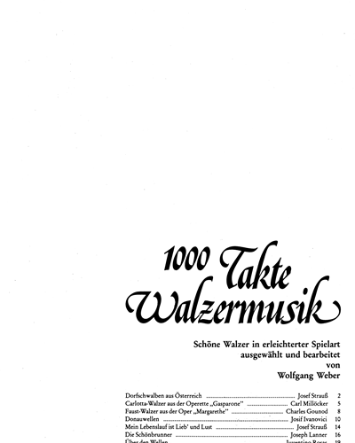 1000 Takte Walzermusik — Wolfgang Weber
