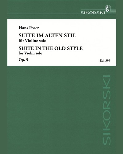 Suite in the Old Style, op. 5 — Hans Poser