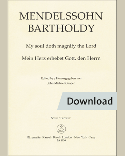My soul doth magnify the Lord, op. 69 — Felix Mendelssohn Bartholdy