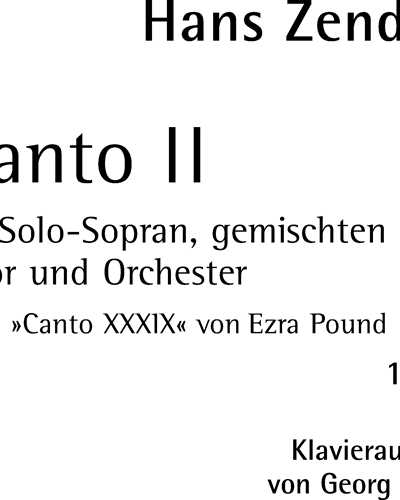 Canto II — Hans Zender