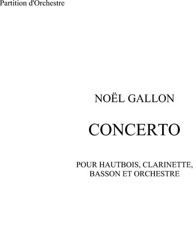 Concerto for Oboe, Clarinet and Bassoon — Noël Gallon