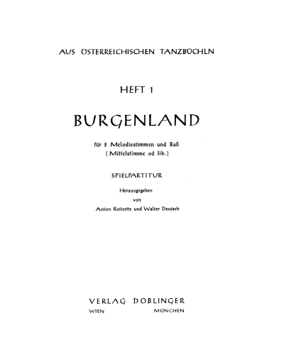 Aus österreichischen Tanzbüchln, Vol. 1 — Anton Reiterits
