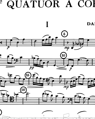 Quatuor à Cordes No. 14, Op. 291 — 米约