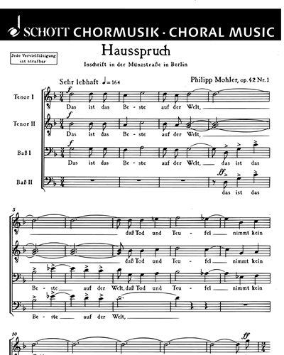 Hausspruch — Philipp Mohler