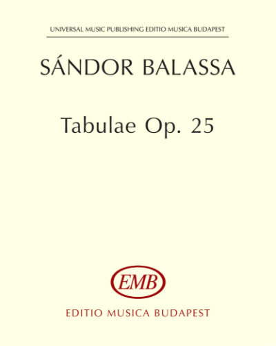 Tabulae op. 25 — Sándor Balassa