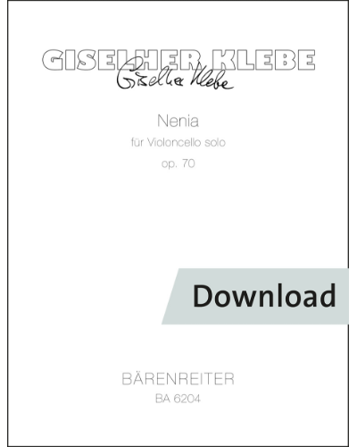 Nenia für Violoncello solo — Giselher Klebe
