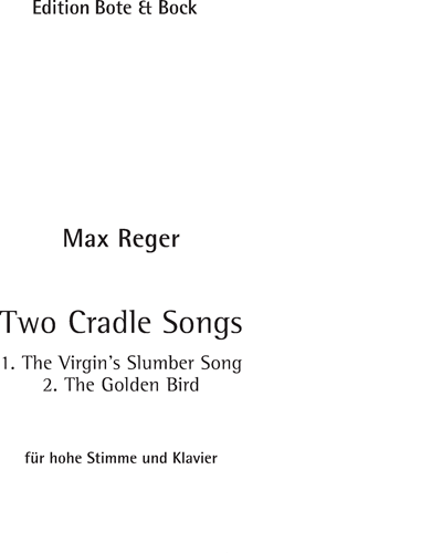 Two Cradle Songs, op. 76 — Max Reger