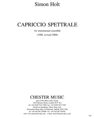 Capriccio Spettrale — Simon Holt