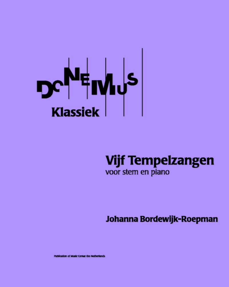 Five Temple Songs — Johanna Bordewijk-Roepman