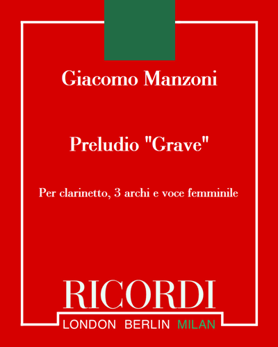 Preludio 'Grave' (After Waring Cuney) - Finale — 贾科莫·曼佐尼