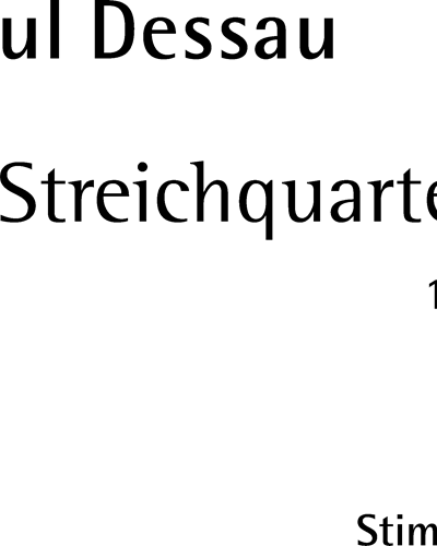 String Quartet No. 7 — Paul Dessau