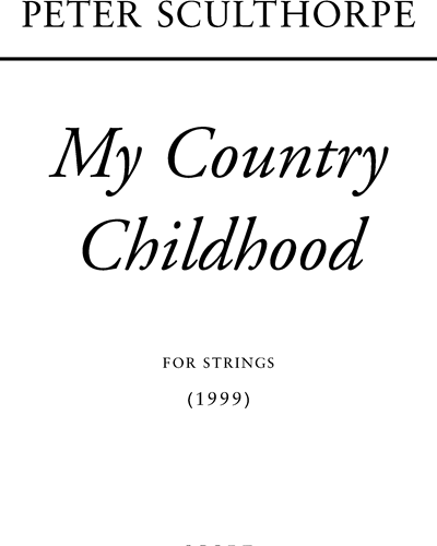 My Country Childhood — Peter Sculthorpe