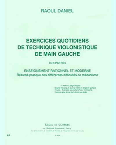 Daily Exercises for Violin: Left Hand Technique, Vol. 1 — Raoul Daniel