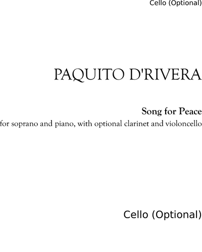 Song for Peace — Paquito D'Rivera