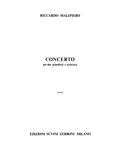 Concerto — Riccardo Malipiero