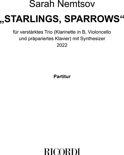 „Starlings, Sparrows“ — Sarah Nemtsov