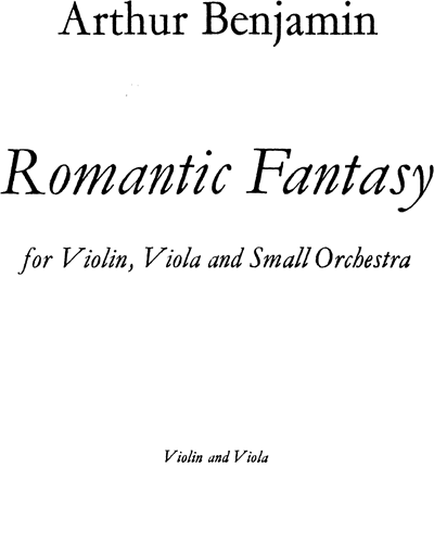 Romantic Fantasy — 阿瑟·本杰明