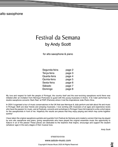 Festival da Semana (sax & piano) — Andy Scott